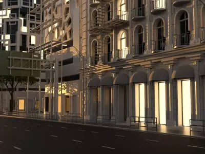 City Intersection 102 3D model