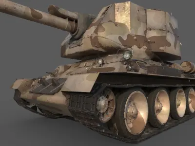 T-34-122 Egyptian 3D model