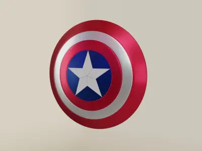 Captain America Shield 3D Model Free 3D model