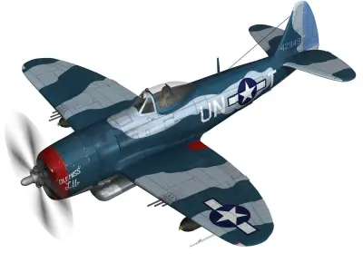 Republic P-47 Thunderbolt - Ole Miss Lib 3D model