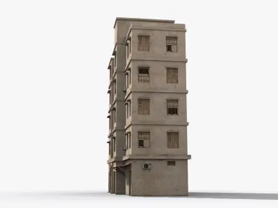 Arab Middle East Building x15 Low-poly 3D model