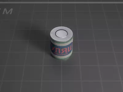 Soviet Canned Food Low-poly 3D model