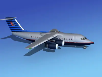 BAe 146-200 United Airlines 1 3D model