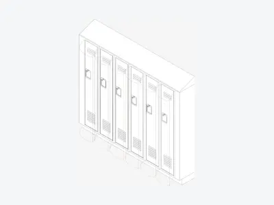 Locker Multi - Metal - Locka - Classic Extra Low-poly 3D model