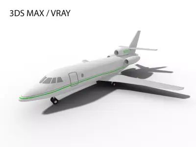 DASSAULT FALCON 900 Low-poly 3D model