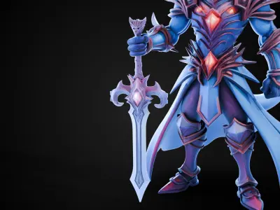 Stylized Sword - Dragonsoul Edge Solarynd - Game Ready 3D model