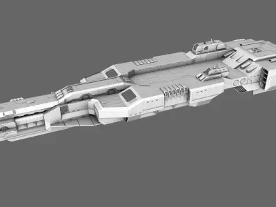 Carrier Destroyer USS Ticonderoga 3D model