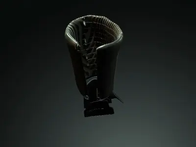 Japan Samurai Lower Arms Armors Low-poly 3D model