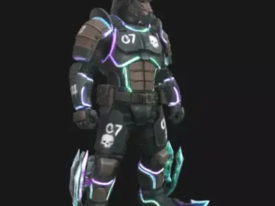 Cyberpunk Soldier MN-398 3D model