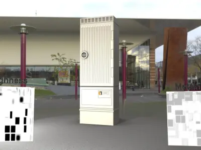 Electrical Distribution Cabinet 138 Low-poly 3D model