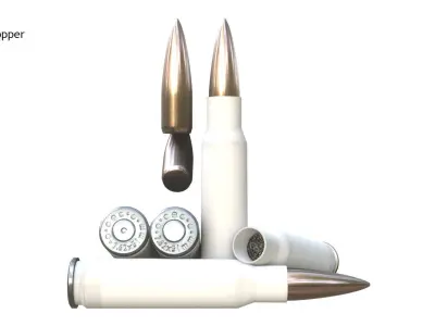 762x51mm NATO Cartridge Low-poly 3D model