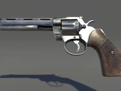 Zombie Revolver Low-poly 3D model