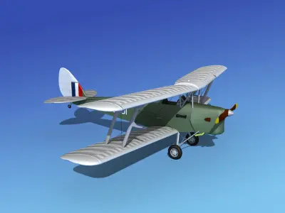 Dehavilland DH82 Tiger Moth V10 3D model