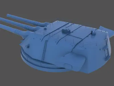 Yamato type94 46cm turrets - Commercial license -1-100 scale 3D print model