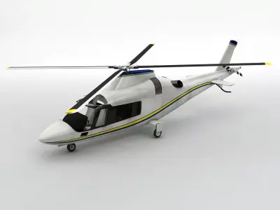  Agusta 109 Helicopter Low-poly 3D model