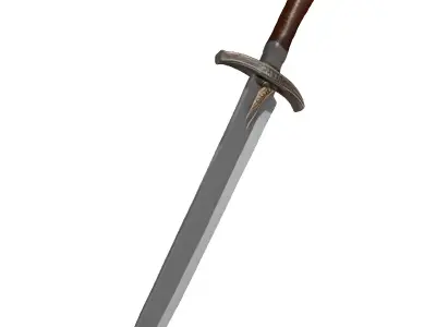 Detailed Medieval Fantasy Sword 3D model
