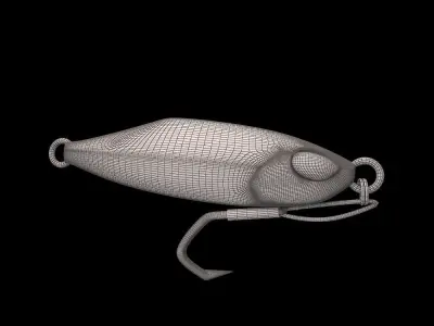 metal Jig  3D model Fishing Lure Low-poly 3D model 2 Low-poly 3D model