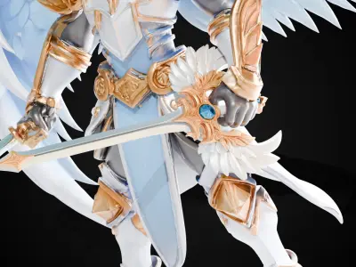 Stylized Sword - Paladin Sword Blessed Edge - Game Ready 3D model