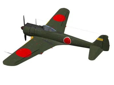 Ki43 Hayabusa type1 oscar 3D model