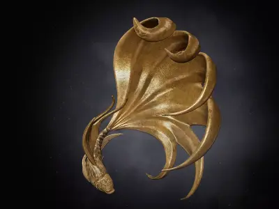 Fish statu  Low-poly 3D model