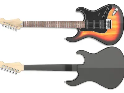 Electric Guitar Part 1 Low-poly 3D model
