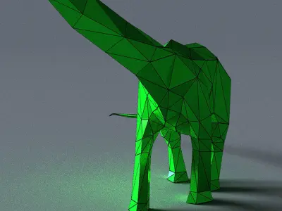 low-poly 3D printer model barosaur Low-poly 3D model 3D model