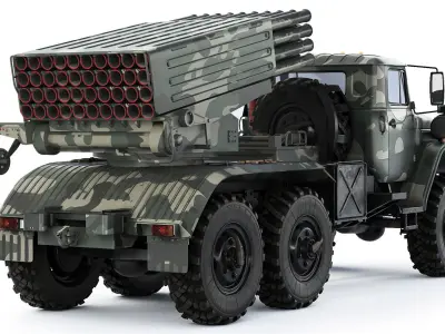 BM-21 Grad Ural 4320 2010 3D model