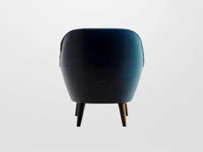 Aqua Arm Chair Free low-poly 3D model