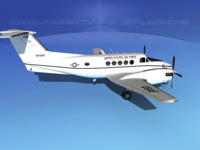 Beechcraft UC-12Q Huron V04 USAF 3D model