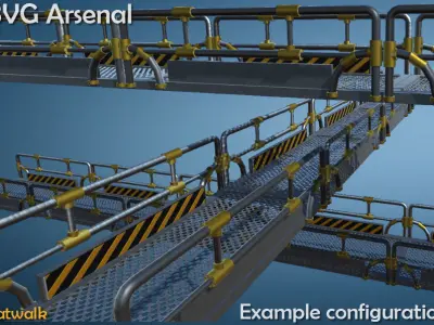 Catwalk bvc arsenal Low-poly 3D model