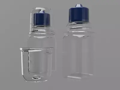 30 cc Double Capped Bottle 3D model