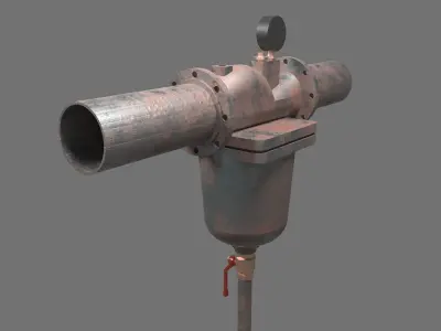  Honeywell F78TS fine filter with backwash flanged 3D model