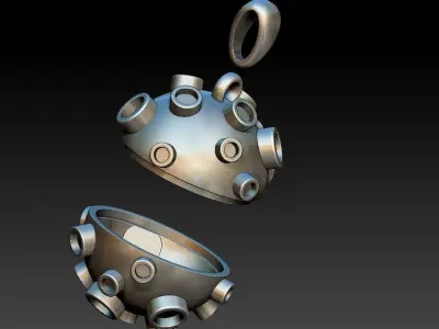 Mine Naval Pendant 3D print model