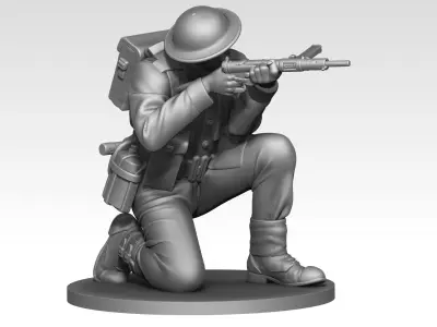 British soldier ww2 07 3D print model