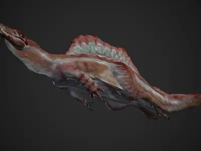 Spinosaurus dinosaur Low-poly 3D model