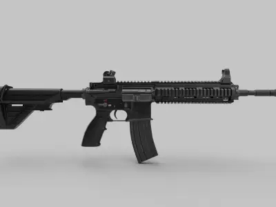 M416 RIFLE Low-poly 3D model Low-poly 3D model