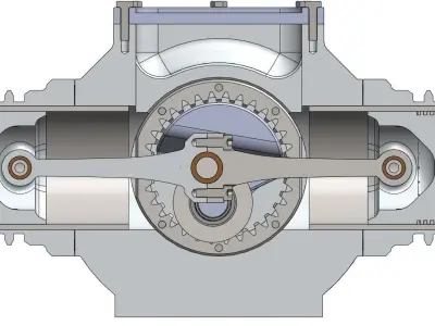 Hypocycloid air compressor Free 3D model