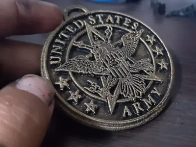 Keychain Motherland Fort Salem Military medallion coin Free 3D print model