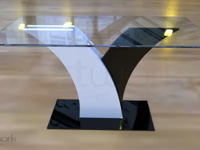 Glass Table Free 3D model shop