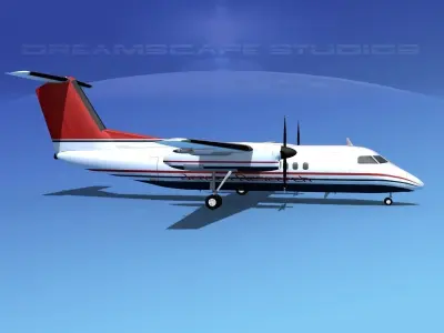 Dehaviland DHC-8 100 Jensen Research 3D model