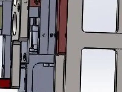 The locking screw mechanism 3D model