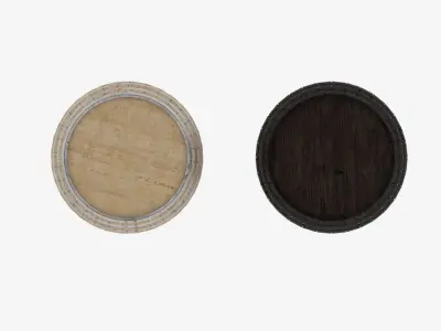 WOODEN BARREL 3D model 14