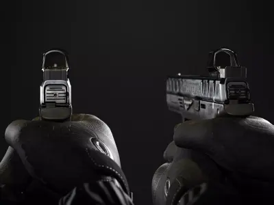 Game ready Beretta APX Gen 1 Realistic 3D Model Low-poly 3D model