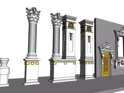 Classical House Revit Family Parameter 3D model