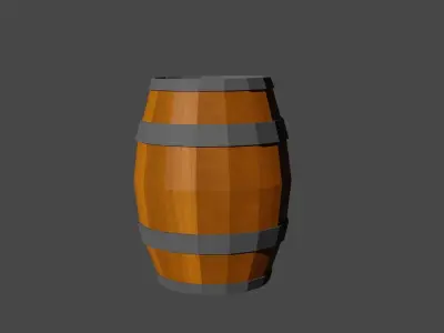Wooden Furniture Pack Low-poly 3D model