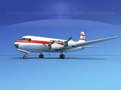 Douglas DC-6 Richards Aviation 3D model