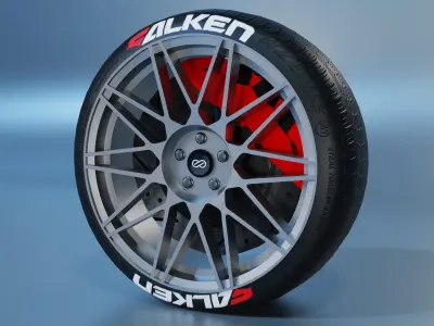 Enkei Tms Sport Wheel Low-poly 3D model