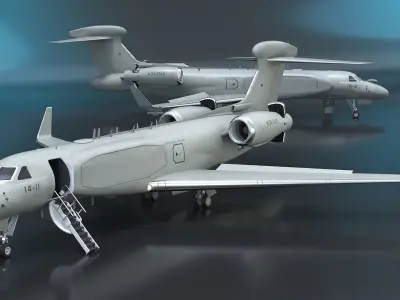 Gulfstream G550 CAEW 3D model