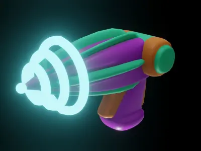 Sci-Fi Laser Gun  Low-poly 3D model