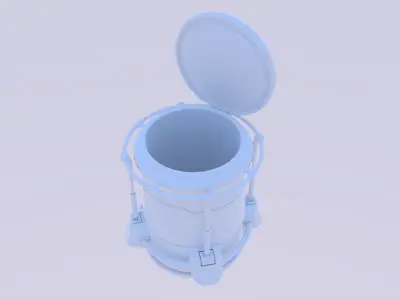 Sci fi barrel Free 3D model